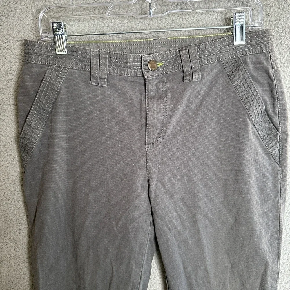 Orvis Pants Womens Size‎ 8 Gray Roll Tab Cuff Outdoor Gorpcore Ripstop Hiking